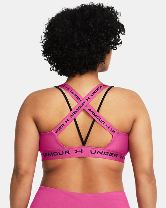 Sujetador deportivo UA Crossback Low para mujer, Pink, pdpMainDesktop image number 6